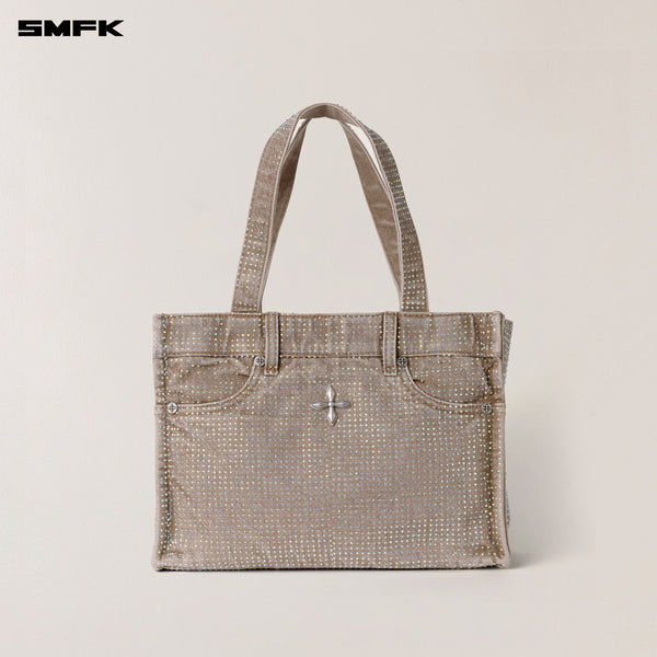 RAGE WILD DIAMOND DENIM TOTE MEDIUM WILD DIAMOND