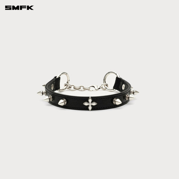 COMPASS RIVET RIVET LEATHER HIGH COLLAR CHOKER