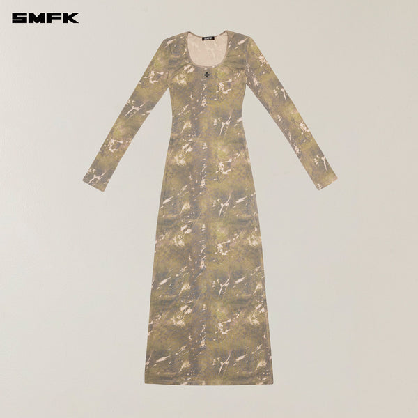 VINTAGE HURRICANE SILK FADE BODY DRESS HURRICANE CAMOUFLAGE