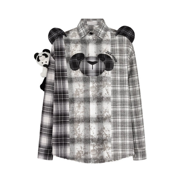 PANDA BEAR CHECKERED SHIRT