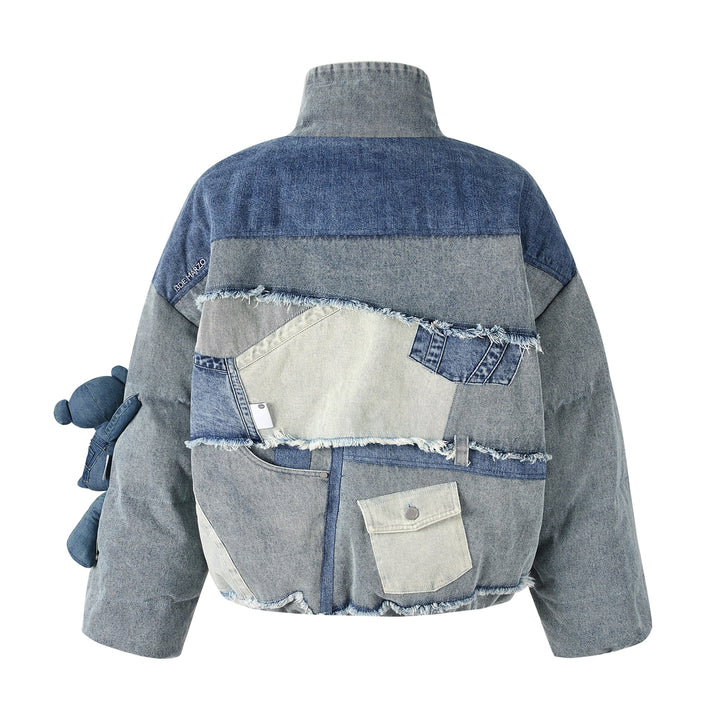 13De Marzo DENIM PATCH POCKETS DOWN JACKET