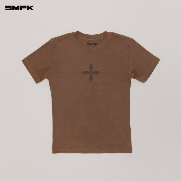 COMPASS ORIGINAL BADGE TEE WILD HORSE BROWN