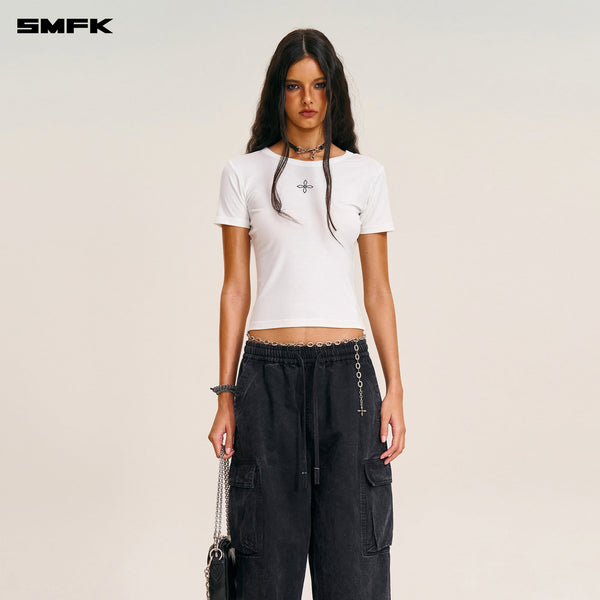 COMPASS STAMP ACETATE BODY SPORTS TEE SNOW MOUNTAIN WHITE