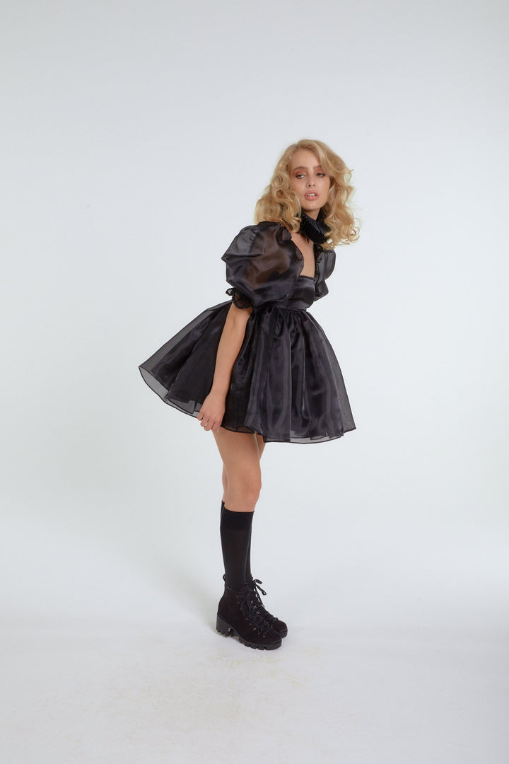 Selkie THE PUFF DRESS/ BLACK