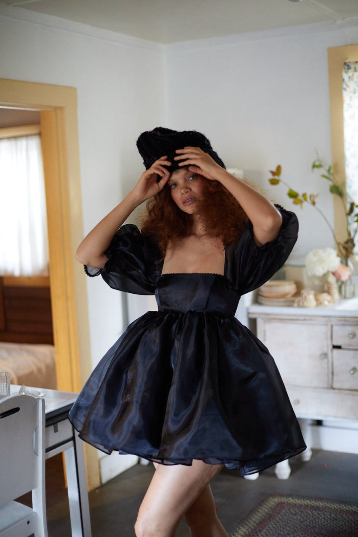 Selkie THE PUFF DRESS/ BLACK