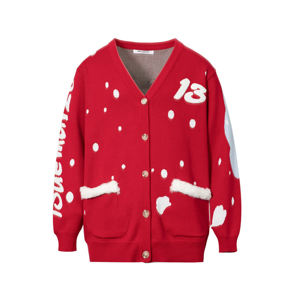 TEDDY BEAR CHRISTMAS COSTUME CARDIGAN