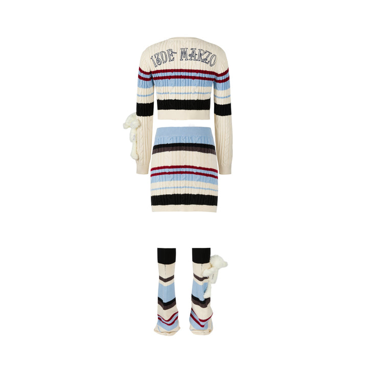 13DE MARZO STRIPE KNIT TOTAL SET