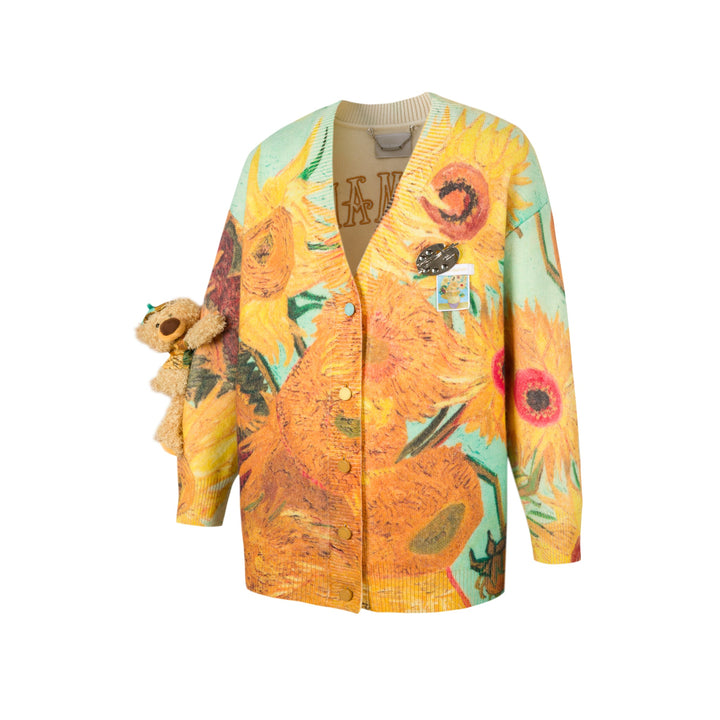 13De Marzo VAN GOGH MASTERPIECE KNIT CARDIGAN