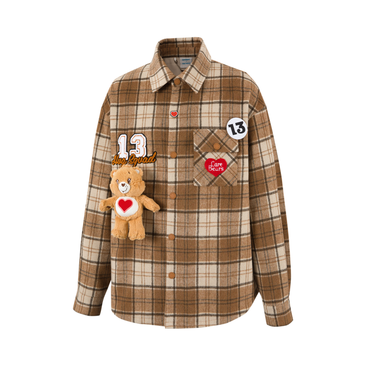 13De Marzo CARE BEARS PLAID SHIRT COAT