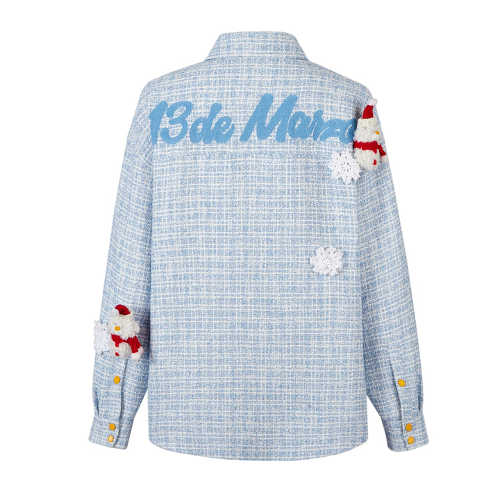 13De Marzo CHRISTMAS SNOWMAN BEAR SHIRT COAT