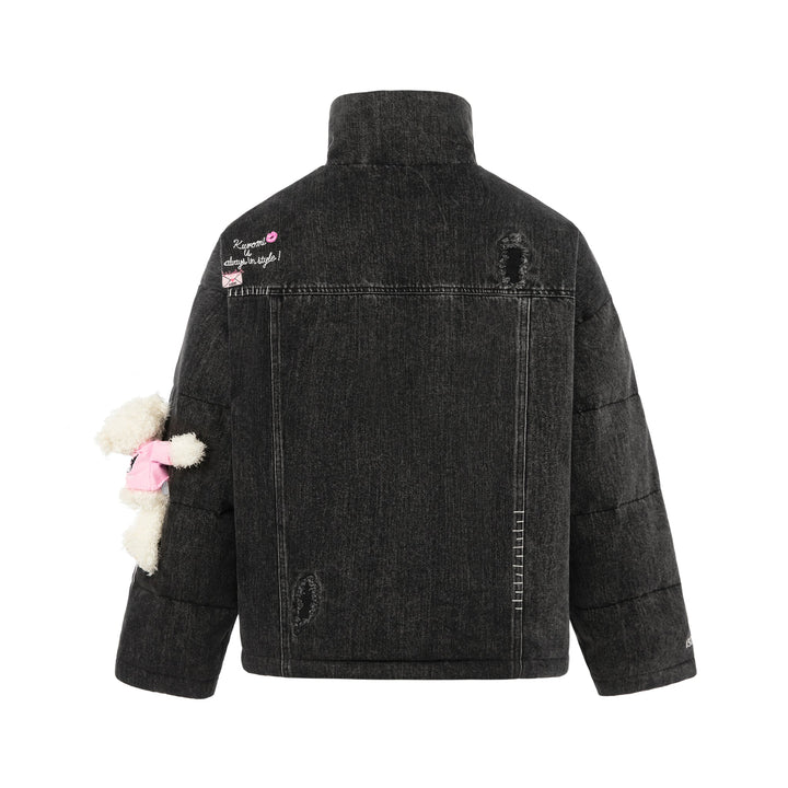 13De Marzo KUROMI BEAR DENIM DOWN JACKET