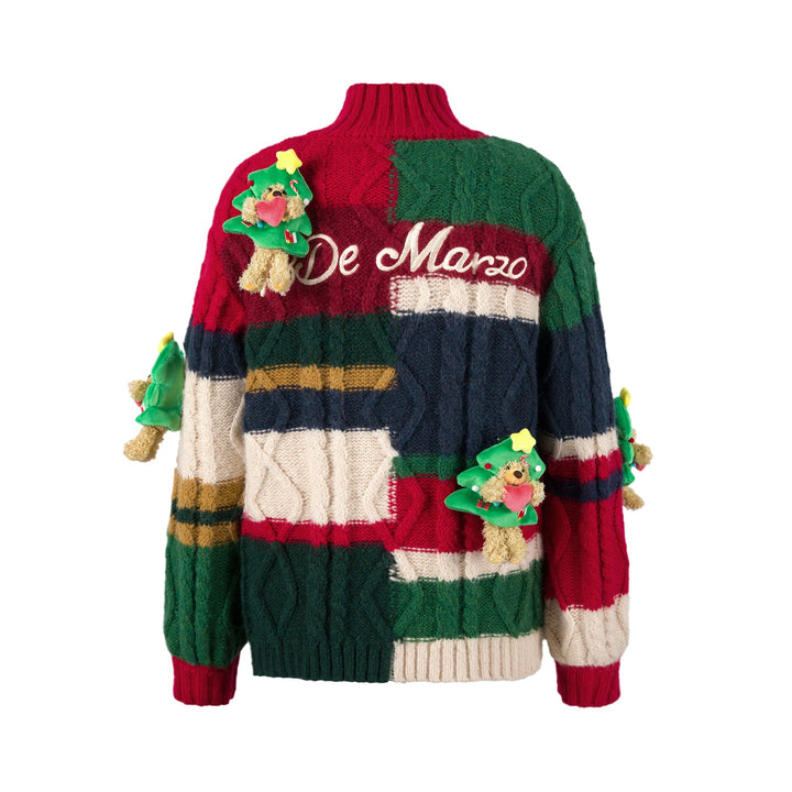 13De Marzo CHRISTMAS LUMINOUS HEART BEAR SWEATER