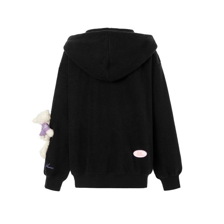 13De Marzo KUROMI BEAR SCARF FLEECE HOODIE