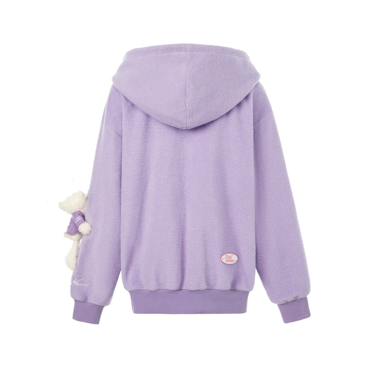 13De Marzo KUROMI BEAR SCARF FLEECE HOODIE