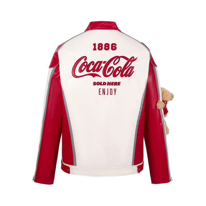 13De Marzo COCA-COLA BEAR RACING LEATHER JACKET