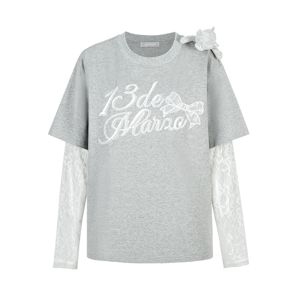 BEAR LAYERED LACY T-SHIRT