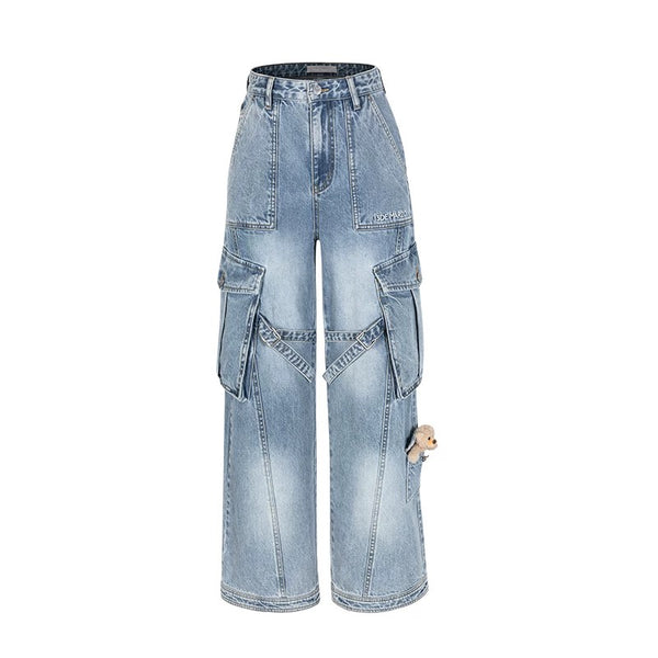DENIM CARGO PANTS