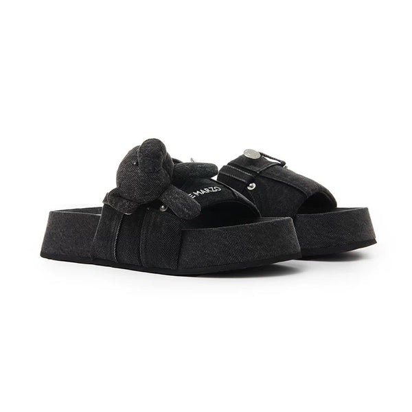 DENIM BEAR SLIPPER