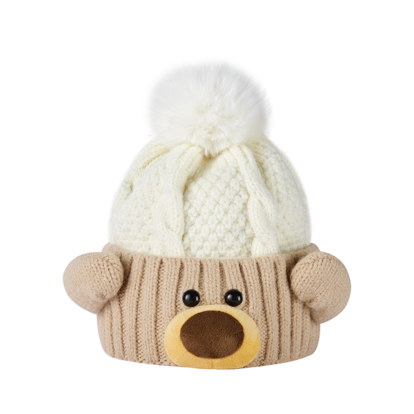 BEAR SNOWBALL BEANIE