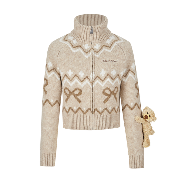 FAIR ISLE DOOZOO ZIP CARDIGAN