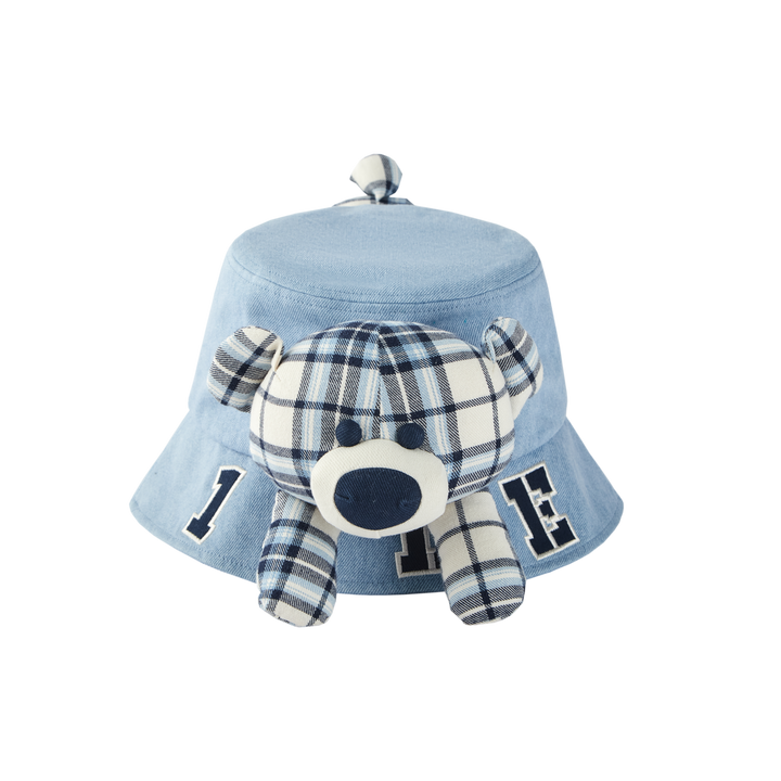 13De Marzo BEAR IN WORMHOLE DENIM BUCKET HAT