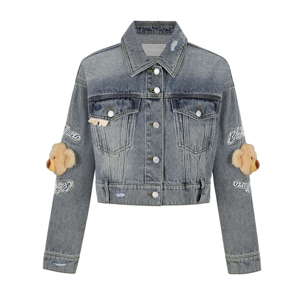 ELBOW BEAR DENIM JACKET