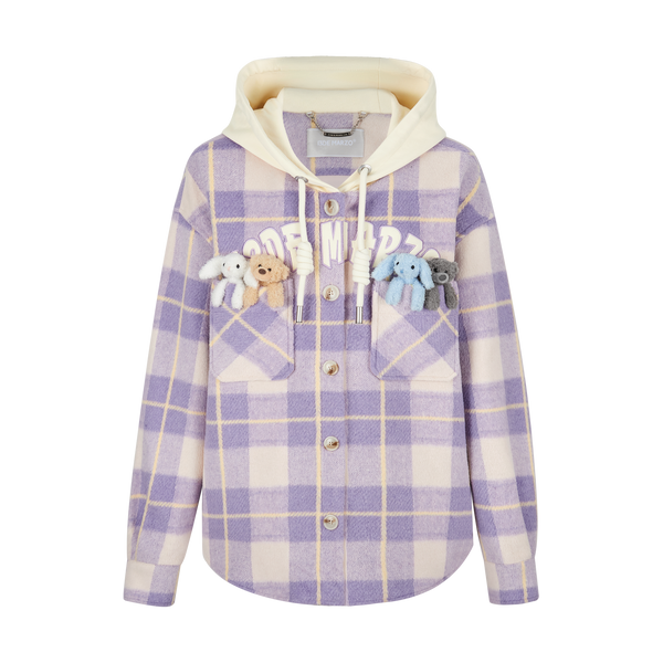 FRIENDS HANGOUT TWEED ZIP HOODIE