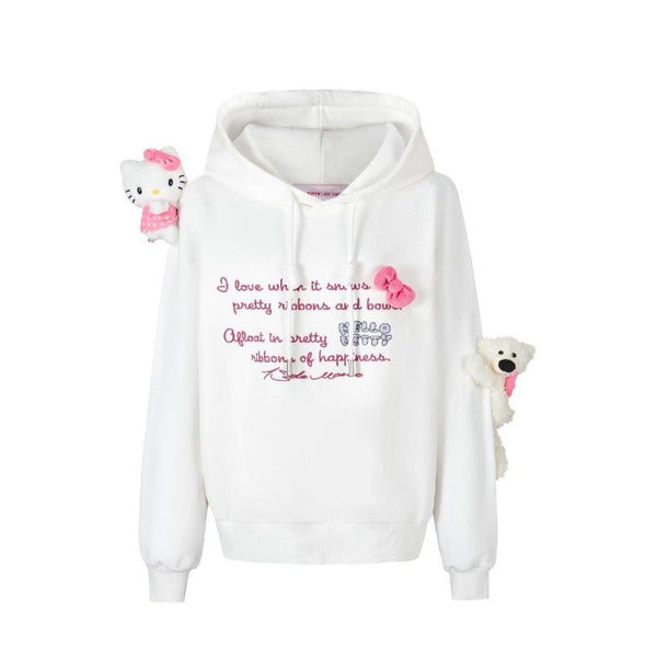 HELLO KITTY BEAR PRINTTING HOODIE