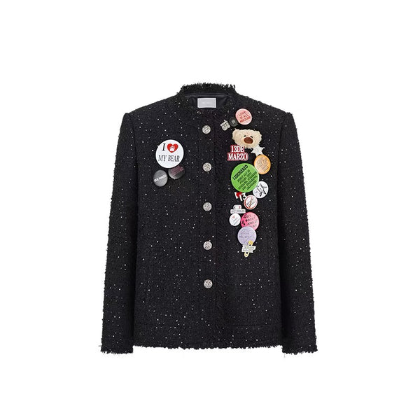 BADGE VINTAGE CHUNKY WOOL JACKET