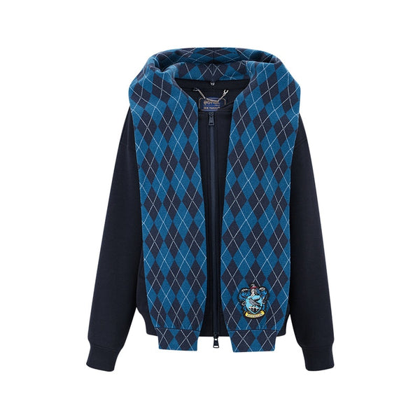 HARRY POTTER × 13DE MARZO HOGWARTS FOUR HOUSES BEAR ZIPPER HOODIE RAVENCLAW
