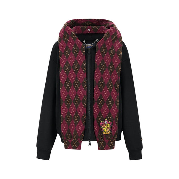 HARRY POTTER × 13DE MARZO HOGWARTS FOUR HOUSES BEAR ZIPPER HOODIE GRYFFINDO
