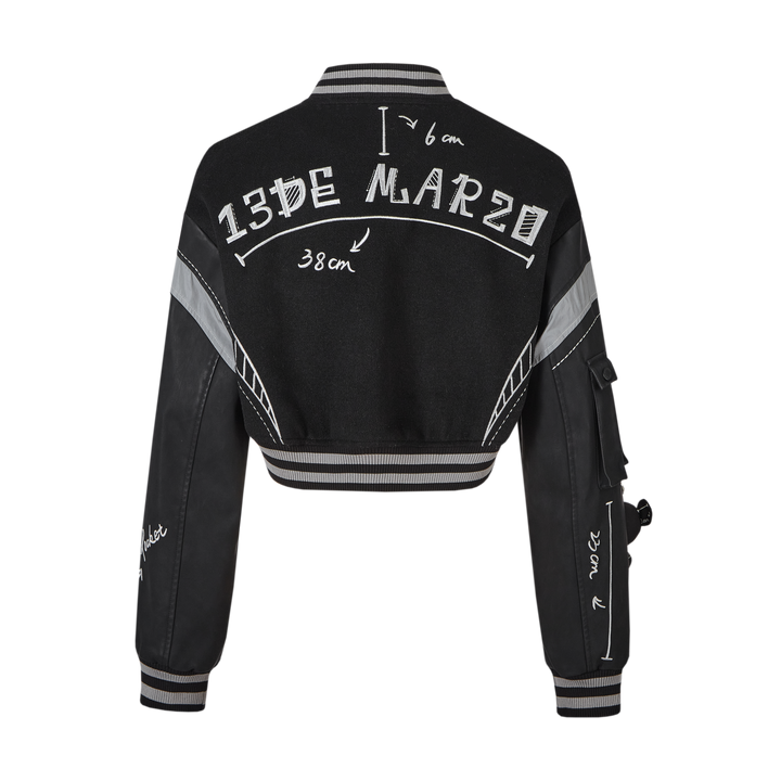 13De Marzo SKETCH LINE SHIRT BASEBALL JACKET