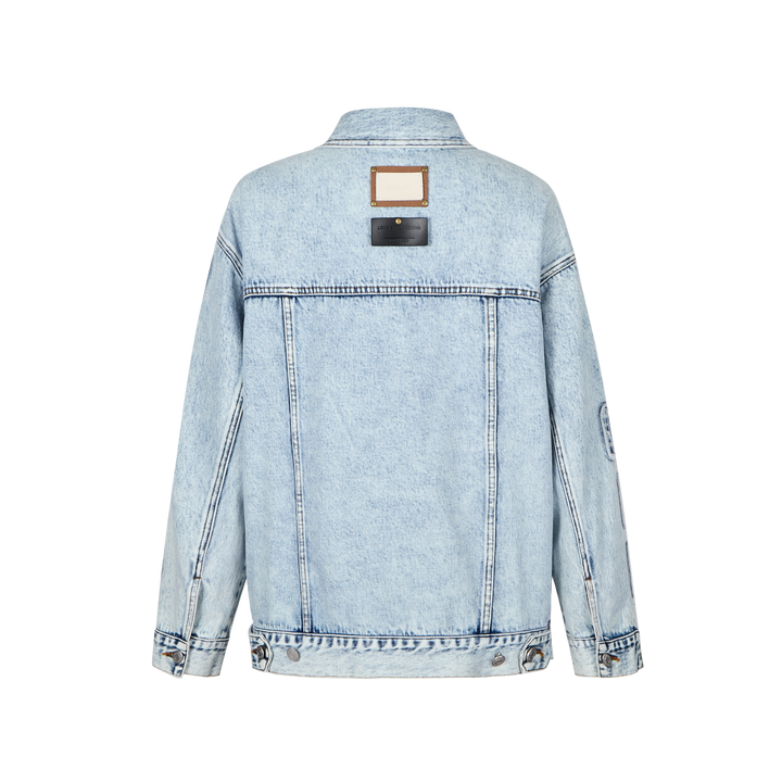 13De Marzo BEAR SIDE HOLLOW DENIM JACKET