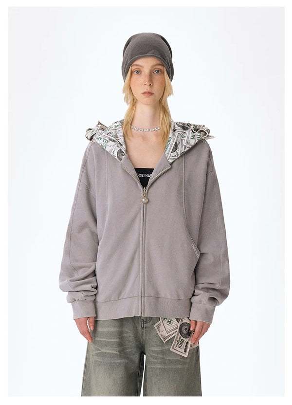 BEAR CASH ZIPPER HOODIE