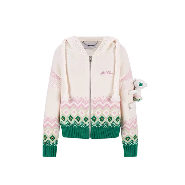 FAIR ISLE BEAR CARDIGAN