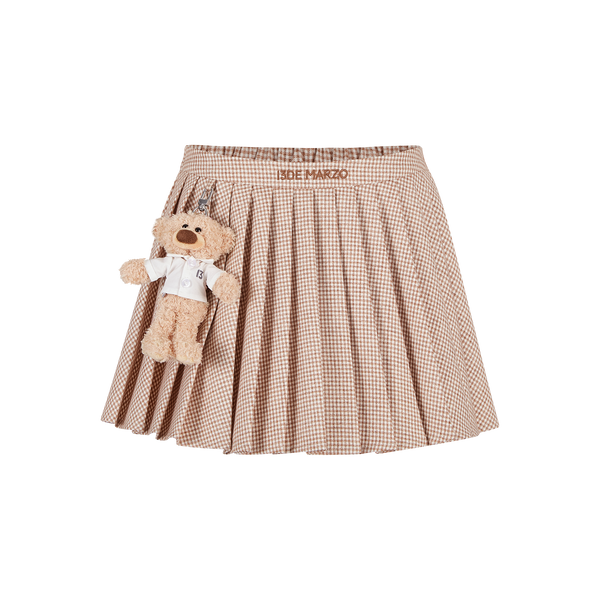 PLAID PLEATED SKIRT