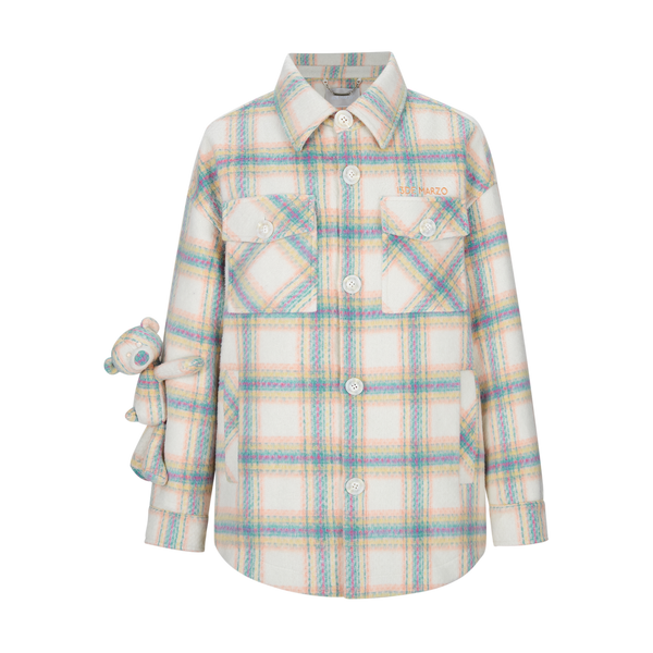 BEAR WOVEN PLAID COAT