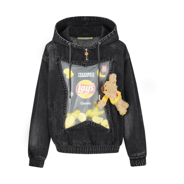 LAY'S FLAVOR BEAR DENIM HOODIE