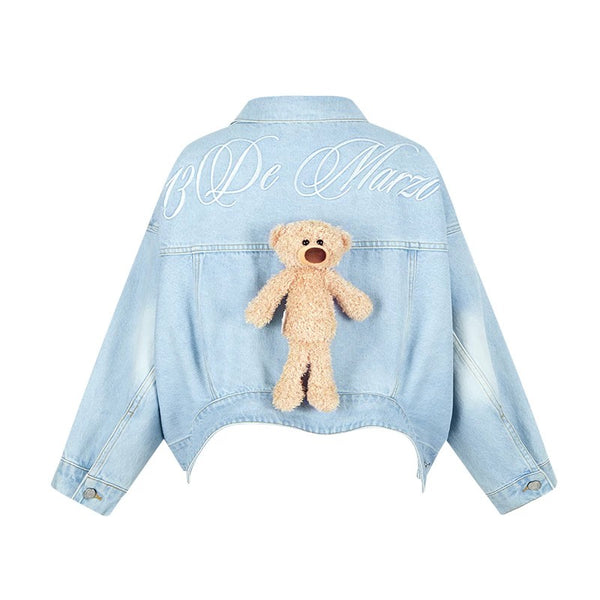 BEAR UPSIDE-DOWN DENIM JACKET