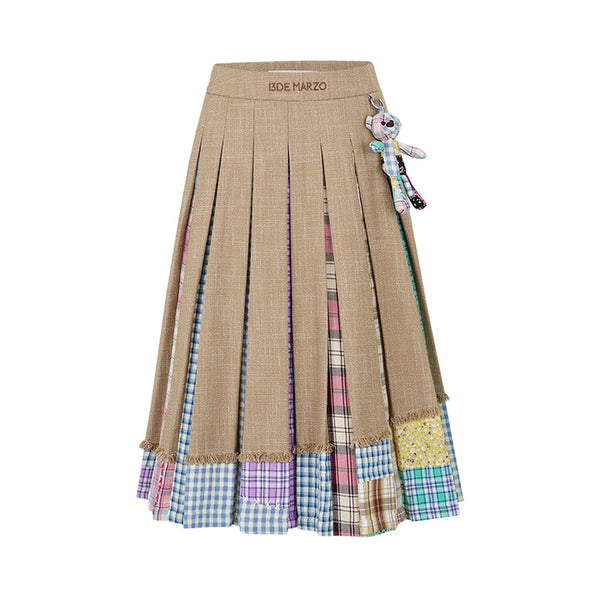 PLAID BEAR SHADED SKIRT