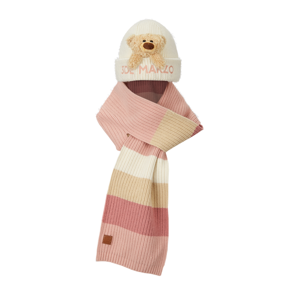 BEAR SKIING SCARF BEANIE