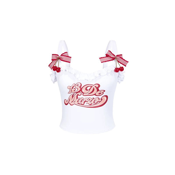 LOGO CHERRY STRIPE VEST