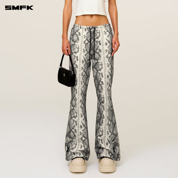 COMPASS CROSS CLASSIC FLARED SWEATPANTS WHITE SNAKE