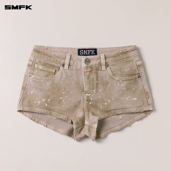 RAGE WILD DENIM SHORTS LOW WILD BROWN