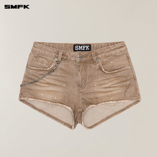 RAGE WILD DENIM SHORTS LOW WILD COWBOY BROWN