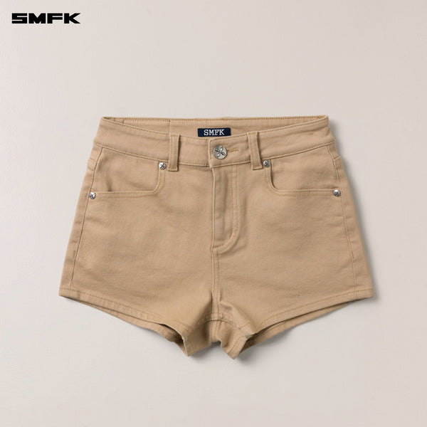 COMPASS DANCER DENIM FLAT SHORTS SAND