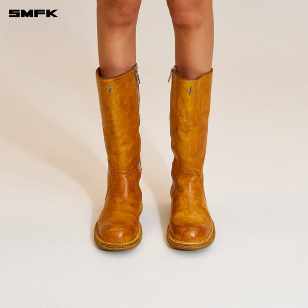 RAGE WILD ORIGIN GOODYEAR HORSE LEATHER RIDER HIGH BOOTS GOLDEN SUN