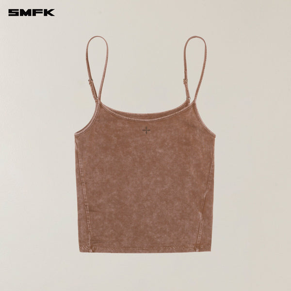 VINTAGE STORM FADE DYE SPORTS CAMISOLE WILD HORSE BROWN