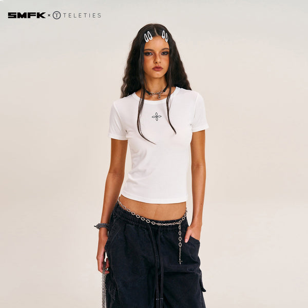 SMFK X TELETIES SNAP CLIPS WHITE