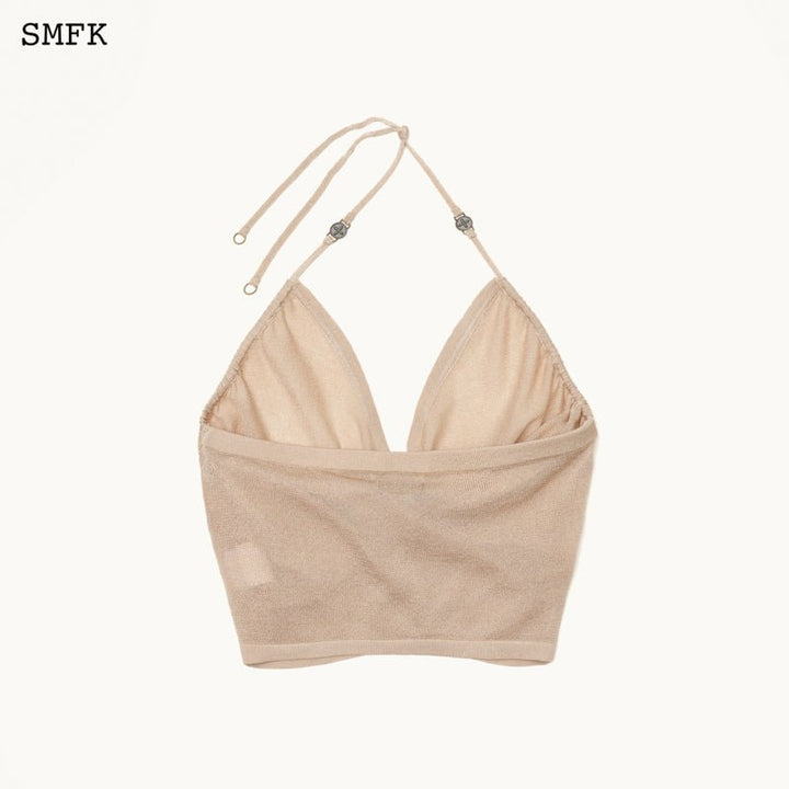 SMFK ANCIENT MYTH BEACH HALTER-NECK VEST TOP SAND